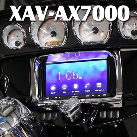 LBPS■Sony XAV-AX7000 ハーレー専用ボルトオンキット　14年〜18年ツーリングモデル用 Plug & Play Bundle w/ Metra 95-9700 Dash Kit '14 - '18 [VO-AX-7000]