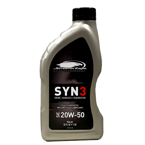 ハーレー純正■SYN3 シンスリー オイル 100%化学合成油（エンジン・トランスミッション・プライマリー兼用） 1クォート（0.95L） 62600021
