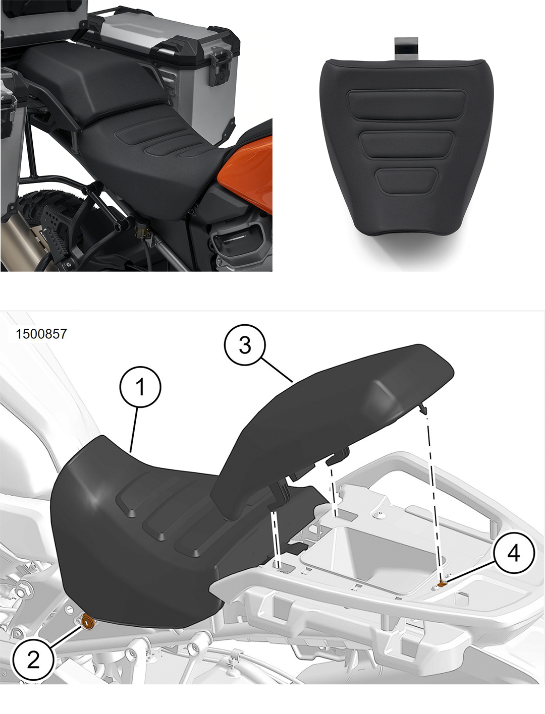 ハーレー純正□リーチソロシート ブラック【パンアメリカ用】 HARLEY 
