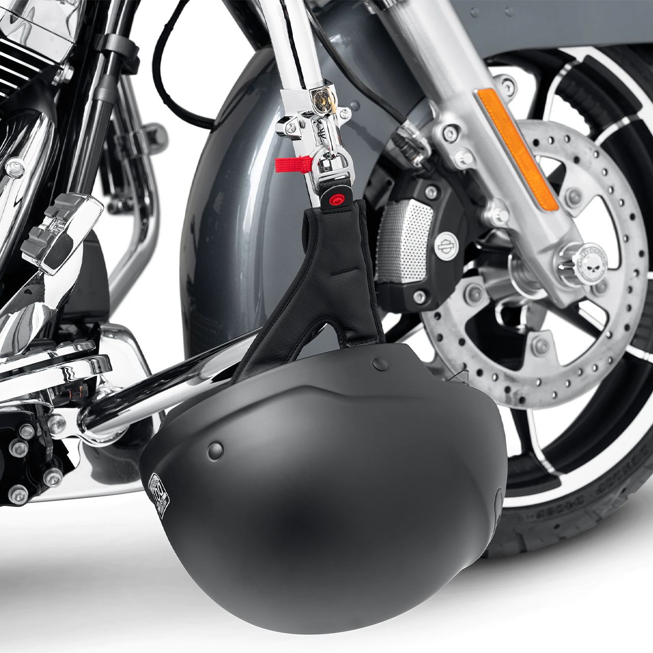 ハーレー純正□ヘルメットロック ユニバーサルタイプ クローム Harley 