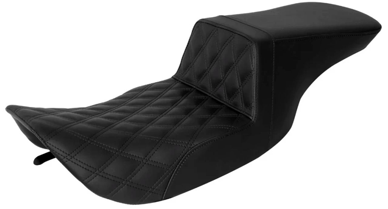 サドルマン□ステップアップシート タックロール ブラック 【97-07年 FLHR、FLHX】 Saddlemen Step-Up Seat Tuck  Roll Black for 97-07 Touring / パインバレー