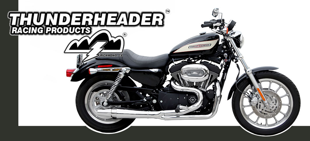 サンダーヘッダー□ 2-1 フルエキゾーストマフラー ブラック  