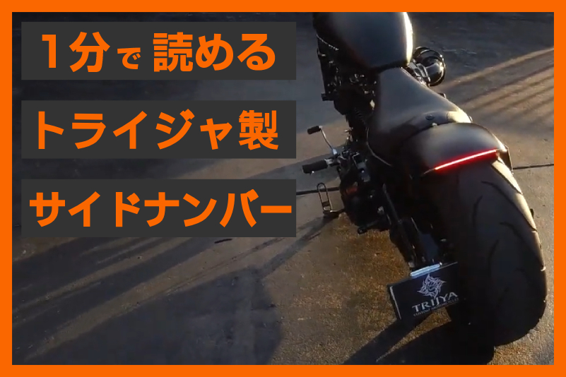 リアタイヤを魅せる】＜TRIJYA＞サイドナンバーマウント（M8ソフテイル 