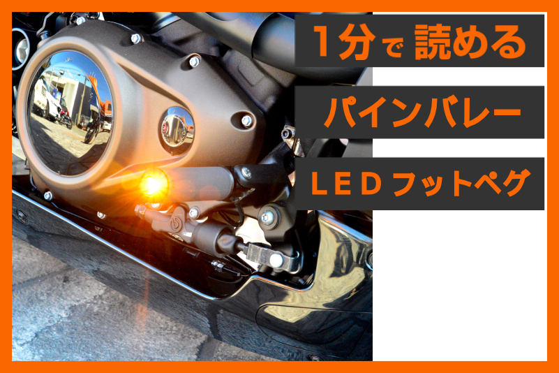 【フットペグ兼ウィンカー】＜パインバレー＞「フットペグ LEDウインカー【車検対応】」